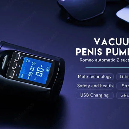Automatic Penis Pump Suction Vacuum Male Masturbation Penis Extender Dick Erection Enhancement Trainer Adult Sex Toys