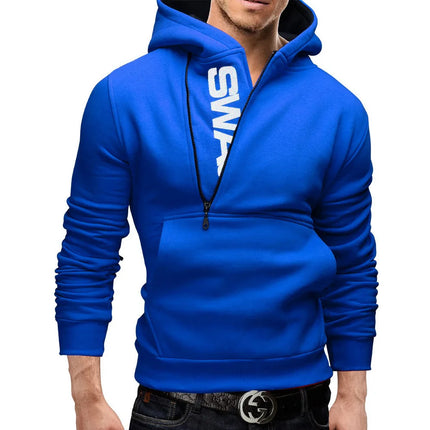 Men's Full Zip Hoodie Jacket Hooded Plain Pocket Sports Outdoor Daily Sports Hot Stamping Designer Basic Casual Sweatshirts