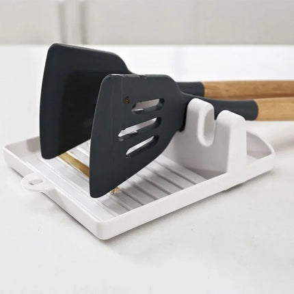 Pan Lid Holder Supports Spoons Pot Cover Rests Spatula Stand For Kitchen Convenience Utensils Tools Accessories Cooker Organizer