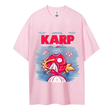 Pokemon T-shirt Men's Pure Cotton Casual  Round Neck T-shirt Short Sleeve Fashion Clothing Summer Sports Casual Short Sleeve Top