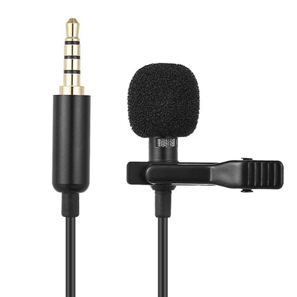Portable 1.5m Lavalier Mini Microphone Condenser Clip-on Lapel Mic Wired USB/3.5mm/Type-C/Microfon For Mobile Phone Computer PC