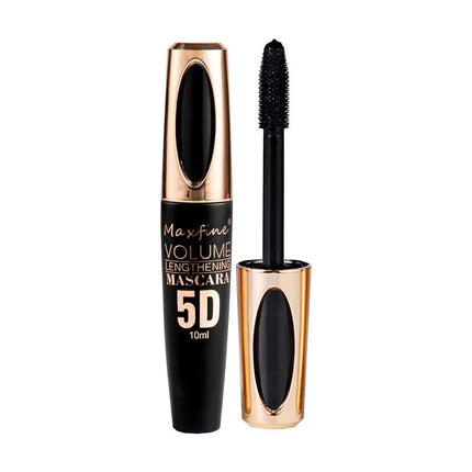 5D Black Waterproof Mascara Lengthens Eyelashes Extension Thick Silk Fiber Mascara Female Makeup Eye Cosmetics Tools for Gifts