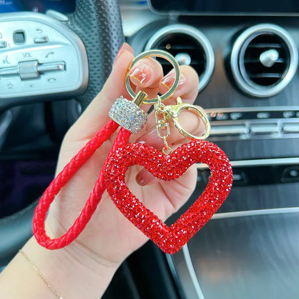 1pc Trendy Pink Heart Keychain for Woman with Cute Charm, Decorative Accessory for Keys, Bags & Backpacks Gift