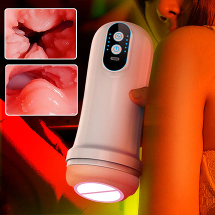 Male Masturbation Cup Artificial Vagina Pocket Pussy Automatic Vibrating Blowjob Oral Masturbator Onahole Adult Sex Toys 18+