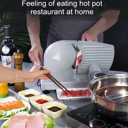 220V Electric Food Slicer Meat Food Household Desktop Meat Slicer Lamb and Beef Slicers 0-22mm Bread Ham Meat Cutting Machine