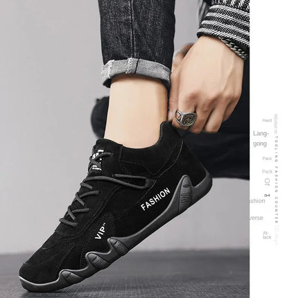 Ankle Boots For Men 2025 Spring Man Casual Sneakers Non Slip Khaki Work Mens Shoe Short Boots Loafers Lace Up Zapatillas Hombre