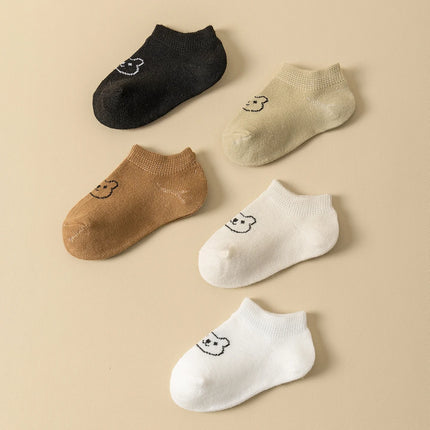 5pairs Baby Socks Low-cut Cute for Toddler Baby Boy& Girl Ankle Socks Children Solid Color