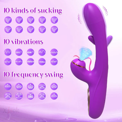 Adults Sex Toys Vibrator for Women Clitoris Stimulator Sucking Tapping Flapping G Spot Dildo Vagina Massager Sex Products
