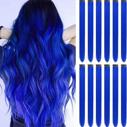 10 pieces of hanging ear dyeing, color clips, hair extensions, chemical fiber synthetic wigs, traceless hair extensions