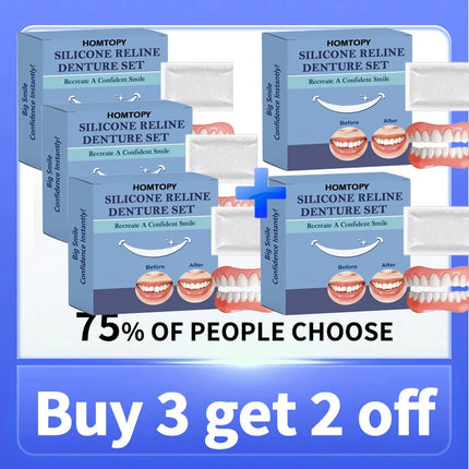 Meticulously Handcrafted Silicone Dentures Natural-Looking False Teeth Home Customizable Design Perfect for Medium-Large Mouths