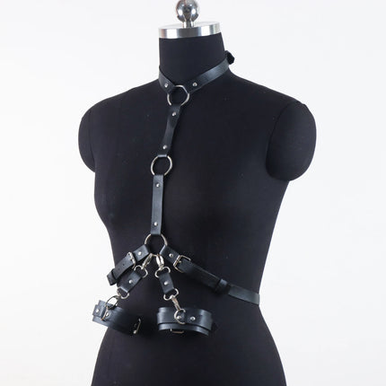 Leather Sponge BDSM Bondage Restraints Open Leg Adult SM Game Restrain Ropes Sex Swing for Women Sex Toys for Adults Couples