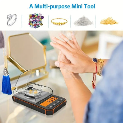 1pc 0.001g Professional Jewelry Scale 50g Electronic Display Precision Mini Pocket Digital Milligram Scales