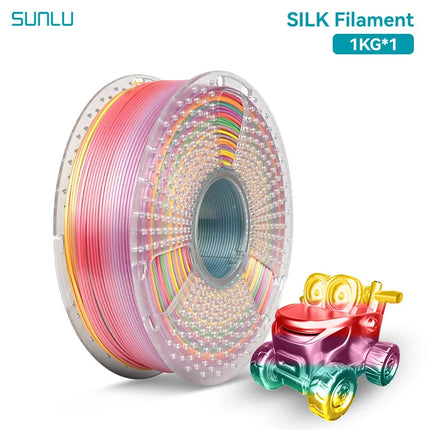 SUNLU 1KG SILK /Dual / Triple Color/Rainbow 3D Printer Filament 1.75mm 1000g Spool (2.2lbs) Neatly Filament Fit Most FDM Printer
