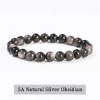 Silver obsidian / 6mm