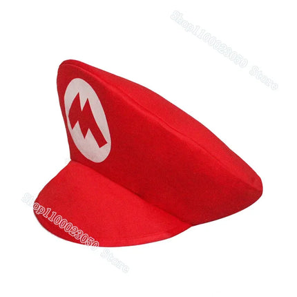 Super Mario Children Hat Peaked Cap Mario Bros Cosplay Prop Dress Up Supplies Hot Game Cute Caps Party Favors Kid Birthday Gift