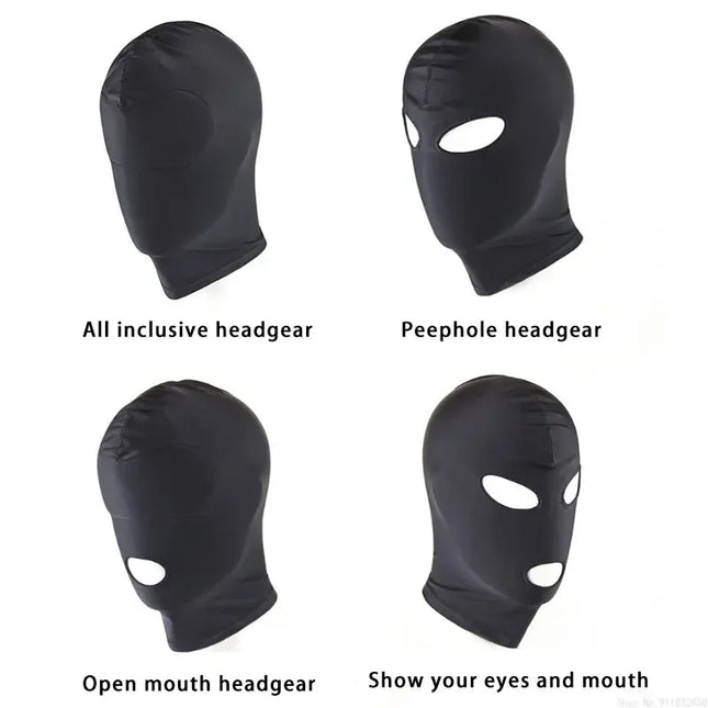 Women Men's Face Mask Adults Masks Cosplay Props for Nightclub Slave Punish Headgear Adult Game Bondage Set