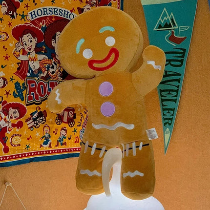 30-60cm Cartoon Gingerbread Man Plush Toys Biscuit Shrek Stuffed Baby Appease Doll Biscuits Man Pillow Reindeer For Kids Gift