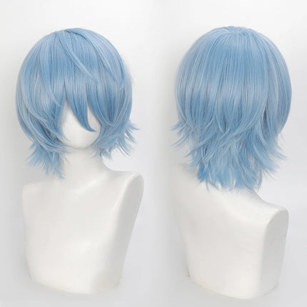 Cospaly Wigs Unisex Anime Wig 12cm/ 4.7 Inch Short Hair Wig Universal Costume Synthetic Wig with Bangs + Cap,for Party Festivals