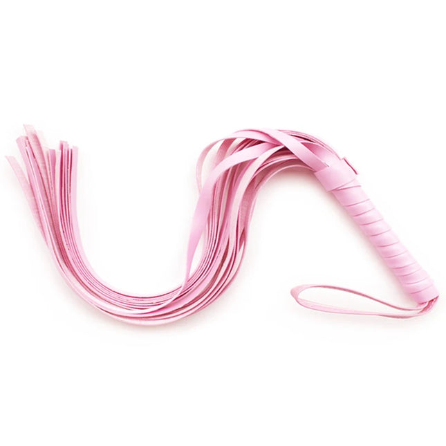 Pink 50cm long tails whips Delicate Leather Paddle spank For Couples Sex Toys Adult Games Spanking slave For Couples