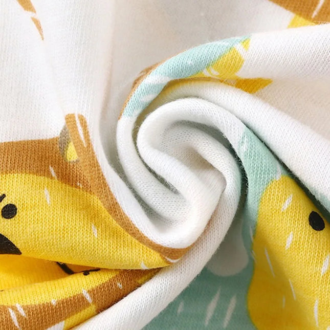 Cute Baby Cartoon Jumpsuit Summer Short-Sleeved Thin Cotton Newborn Infant Clothing Bodysuit Boys Girls Crawling Clothes Rompers