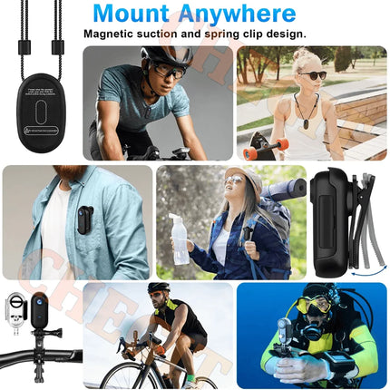 Mini 4K Pocket Magnetic POV Vlog Cam Portable Body Chest Recorder Wireless WiFi Waterproof Action Camera Helmet Bicycle Sports