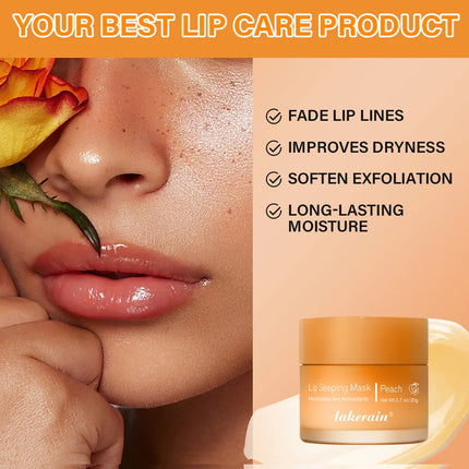 Lip Sleeping Mask Nourishing Overnight Lip Treatment Vitamin C Moisturizer Butter Hydrating Dry Flaky Lips Skin Care