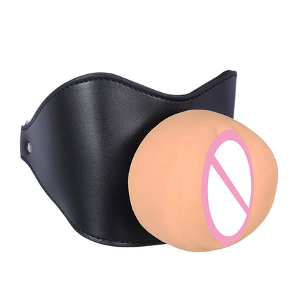 Silicone Realistic Pocket Pussy Vagina Adult Masturbator Mouth Gag Leather Strapson Gags Bdsm Bondage Sex Toys For Adults 18+