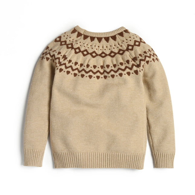Kids Clothes Knitted Sweater O-Neck Girls Boys Baby Knitted Tops Children Brother Sister Holiday Clothing