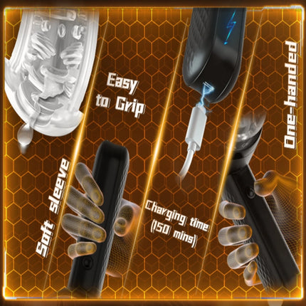 Automatic Telescopic Male Masturbator Masturbation Cup with 6 Powerful & Thrusting Vibration Modes Pocket Pussy Sex Toys for Men