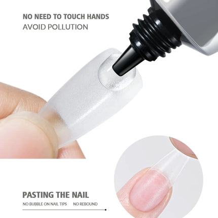 Nailpop Pro Soft Nail Tips Gel Glue 20g Adhesive Fake Nails Long Lasting Soak Off UV Gel Nail Polish Manicure Products for Nails