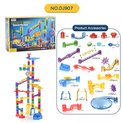 Children's Maze Building Block Set Marble Running Transparent Puzzle Educational Parent-Child Assembly Game Toy