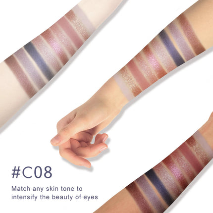 CATKIN Eyeshadow Palette Makeup, Matte Shimmer 9 Colors, Highly Pigmented, Creamy Texture Natural Bronze Neutral