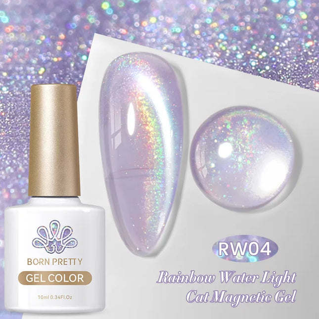 Sea Blue Silver Water Light Cat Magnetic Gel Nail Polish Nail Magnet Nail Gel Varnish Semi Permanent Gel Rainbow Cat Eye Glue