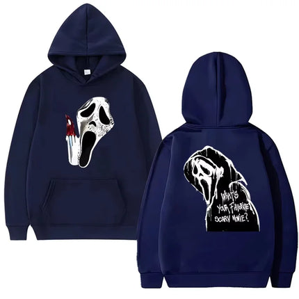 2025 New in gothic Double Sided printed  streetwear Men women VI Ghostface Graphic Hoodie Unisex Fleece Long sleeve Sweatshirts