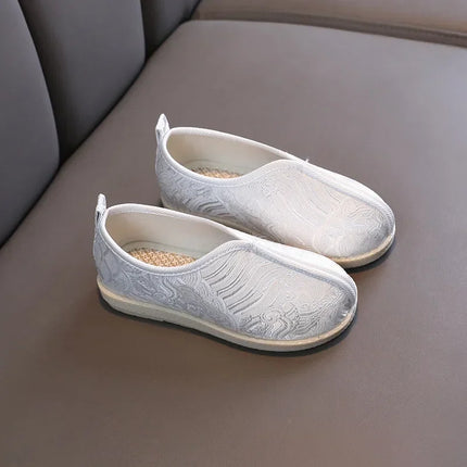 Chinese Style Children Hanfu Shoes Fashion Boys Traditional Casual Embroidered Shoes Versatile Loafers Kids Beijing Cloth Shoes