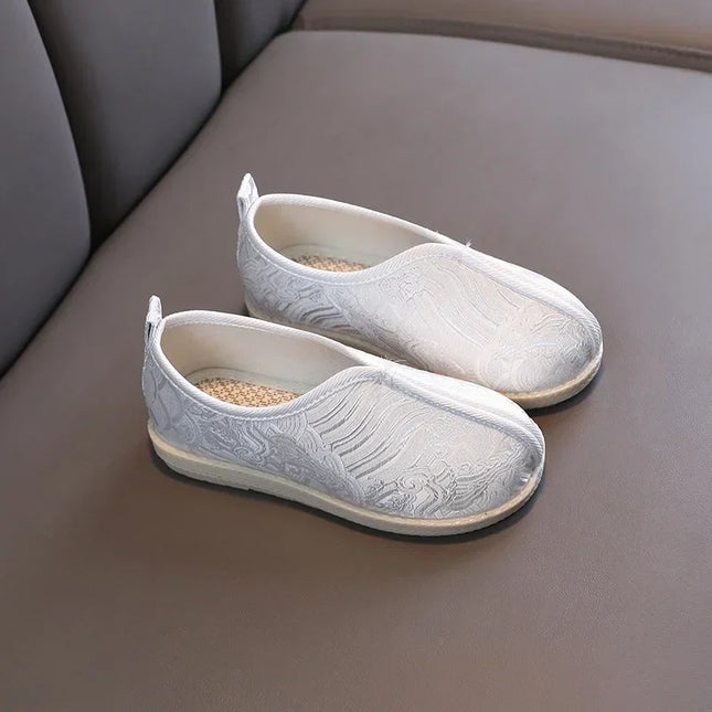 Chinese Style Children Hanfu Shoes Fashion Boys Traditional Casual Embroidered Shoes Versatile Loafers Kids Beijing Cloth Shoes