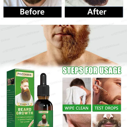 Beard growth essence. It helps your beard grow quickly, and is a must-have for mature men. It makes you look more manly and is e