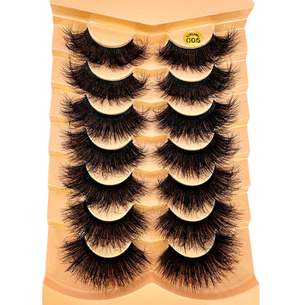 New 7 pairs of thick, 3D simulation mink fur fake eyelashesshort, dramatic fake eyelashes  wholesale full line fake eyelash make