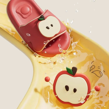 Cute Red Apple Slippers Slides Shoes Adults Fashion Fruit Mules Shoes New Woman Soft EVA Non Slip Comfort Home Slippers Women