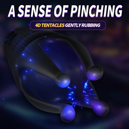 Penis Trainer Electric Shock Male Masturbator Penis Vibrator 10 Vibrating Modes Male Stroker 360°Wrapped Adult Sex Toys for Men