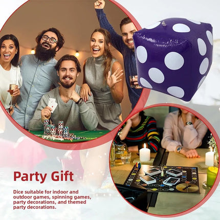 30cm Inflatable Dice Toy Giant Beach Dice Party Game Toys for Kids Adults Outdoor Garden Swimming Pool Play