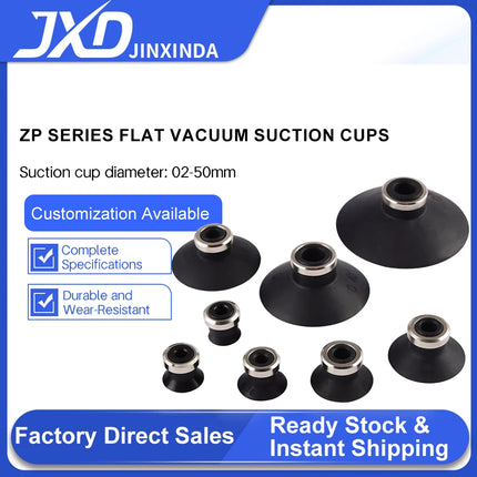 JXD ZP Series ZP02/04/06/08/10/13/16/20/25/32/40/50U Single Layer Silicone Mini Vacuum Suction Cup
