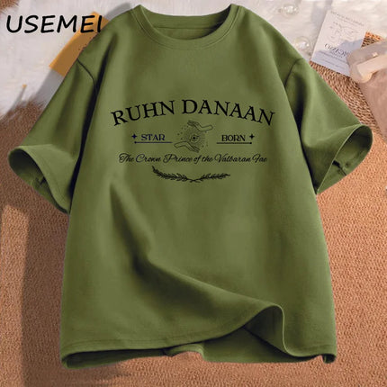 Ruhn Danaan Crescent City T-shirt Rhysand T-Shirt Book Lover Sarah J Maas ACOTAR T-shirt Bookish Cotton Short Sleeve Tee Clothing