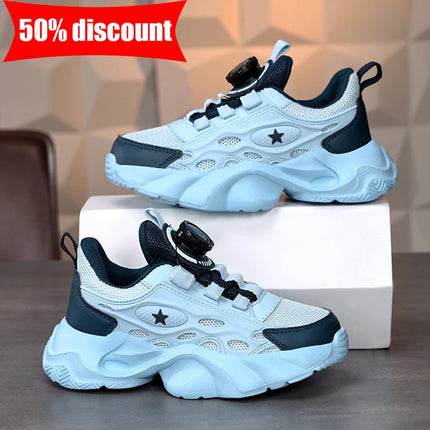 Childrens Sports Shoes Comfortable Elastic Shock-absorbing New Campus Retro Mesh Training Shoes Daily Breathable Casual Shoes