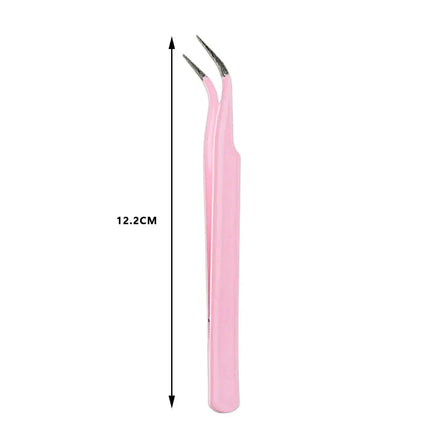 1/2PC Stainless Steel Straight Curved Colored Tweezer for Nail Art Sticker Rhinestone Picking Tool Makeup False Eyelash DIY Tool