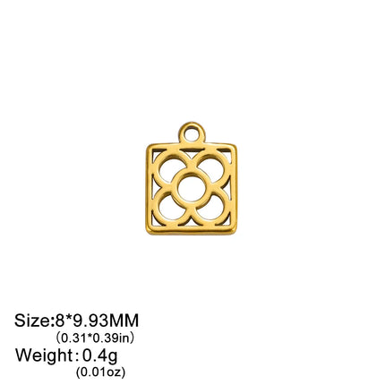 EUEAVAN 5pcs Stainless Steel Charms for Jewelry Making Leaves Lotus Flower Star Pendant Mini Charm Necklace Bracelet DIY Gifts