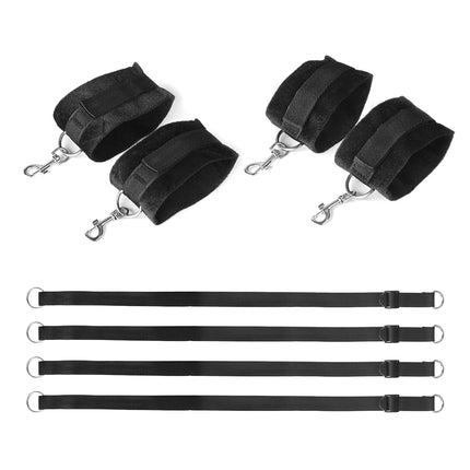 BDSM Bed Restraint Handcuff Ankle Cuffs Sex Toy Set Adult Erotic Game Bondage Gears SM Slave Sexual Game Accessories Sex Product
