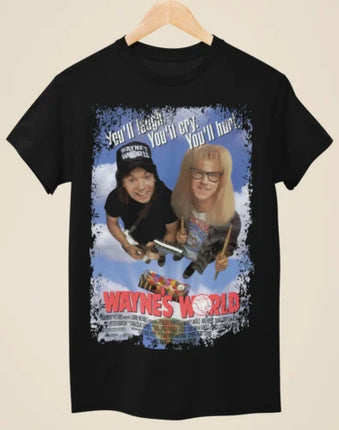 Wayne's World - Movie Poster Inspired Unisex Black T-Shirt