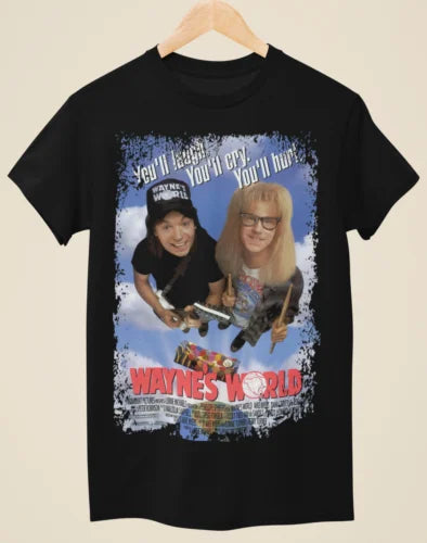 Wayne's World - Movie Poster Inspired Unisex Black T-Shirt