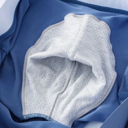 L-4XL Plus Size Men's Elephant Nose Separate Pouch Modal Boxer Briefs, Breathable Comfortable Underwear for Men